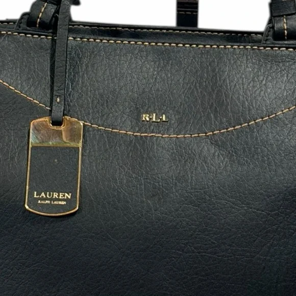 Lauren Ralph Lauren Sheldon Leather Tote Black - Picture 2 of 16